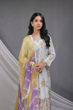 Pastel Floral Kurta Palazzo Set with Dupatta