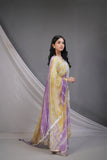 Pastel Floral Kurta Palazzo Set with Dupatta