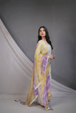 Pastel Floral Kurta Palazzo Set with Dupatta