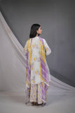 Pastel Floral Kurta Palazzo Set with Dupatta