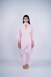 Schiffli Suit Set with Ombré Cutwork
