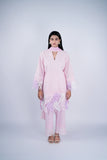 Schiffli Suit Set with Ombré Cutwork