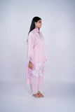 Schiffli Suit Set with Ombré Cutwork