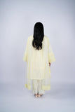 Schiffli Butter Yellow Suit Set with Eyelet Cutwork