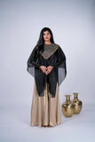 Black Organza Flowy Cape Set