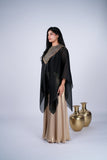 Black Organza Flowy Cape Set