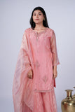 Glass Shimmer Sharara Suit Set