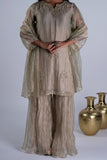 Glass Shimmer Sharara Suit Set