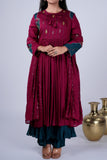 Anarkali Suit Set with Appliqué & Sequin Threadwork