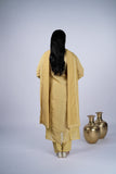 Chanderi Suit Set with Tissue Panel & Keyhole Neckline