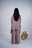 Kaftan Co-ord Set with Mirror Work & Metallic Embellishments
