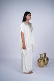 Kaftan Co-ord Set with Mirror Work & Metallic Embellishments