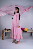 Chanderi Gota Anarkali Suit Set with Dupatta