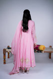 Chanderi Gota Anarkali Suit Set with Dupatta
