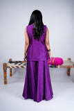 Festive Purple Mirror Work Palazzo Set