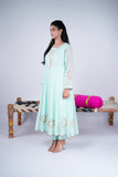 Chanderi Gota Anarkali Suit Set with Dupatta