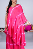 Poppy Red Leheriya Indo-Western Set