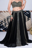 Black Mirror Work Lehenga Set