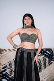 Black Mirror Work Lehenga Set