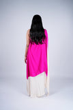 Asymmetric Indo-Western Draped Dress