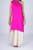Asymmetric Indo-Western Draped Dress
