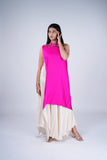 Asymmetric Indo-Western Draped Dress