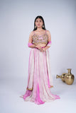 Georgette Lehenga Set with Coin & Mirror Embellishments