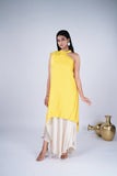Asymmetric Indo-Western Draped Dress