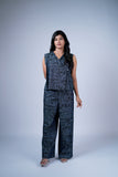 Charcoal Blue Printed Co-ord Set