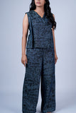 Charcoal Blue Printed Co-ord Set