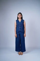 Indigo Waistcoat Co-ord Set