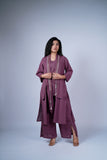 Contemporary Dusty Plum Layered Co-ord Set