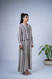 Luxurious Striped Co-ord Set with Side-Slit Pants