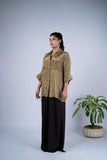 Olive Green Ajrakh Print Shirt