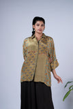 Olive Green Ajrakh Print Shirt