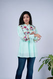 Floral Embroidered Peplum Top