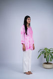 Baby Pink Tone-on-Tone Chikankari Top