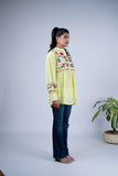 Floral Embroidered Peplum Top
