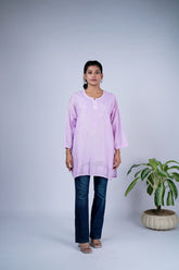 Tone-on-Tone Chikankari Top