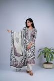 Floral & Paisley Pashmina Printed Suit Set