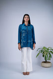 Bandhani Shirt with Mirror Work