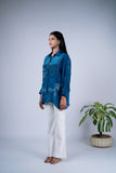 Bandhani Shirt with Mirror Work
