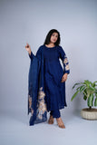 Hand-Brush Painted Royal Suit Set