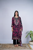 Floral & Paisley Pashmina Printed Suit Set