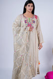 Ivory Rangrez Mirror Work Embroidered Suit Set