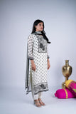 Monochrome Bloom Polka Dot Embroidered Suit Set