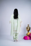 Pastel Mint Green Embroidered Tulip Style Suit Set