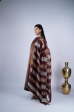 Metallic Copper Bronze Embroidered Anarkali Set