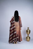 Metallic Copper Bronze Embroidered Anarkali Set