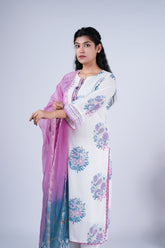 Gulbahar - Blooming Floral Soft Pastel Suit Set